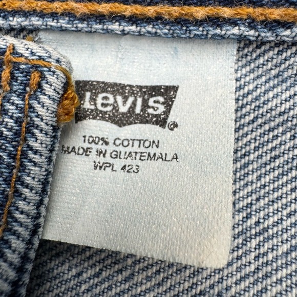 Levi's 501 Men's Jeans 34x34 Blue 5-Pocket Button Fly Red Tab (Actual‎ 33x33) - Picture 6 of 9